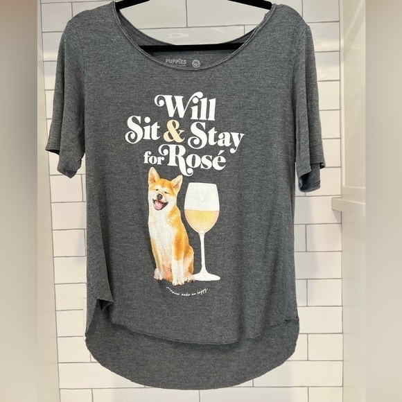 Puppies Make Me Happy T-Shirt. One Size. Measures L-XL. - Picture 1 of 10